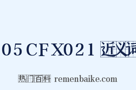 05CFX021近义词是什么意思的图片